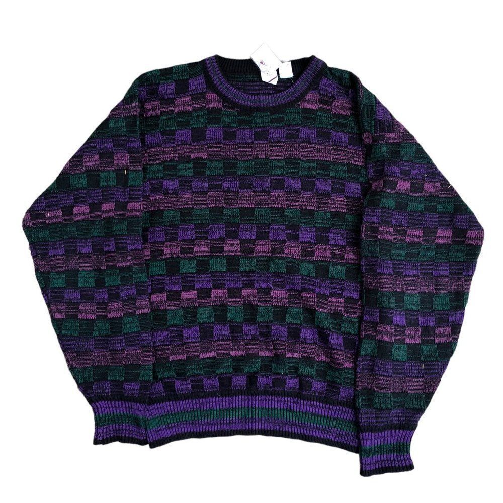 Rare Coogi Style Knit Oscar Dela Renta Sweater Medium